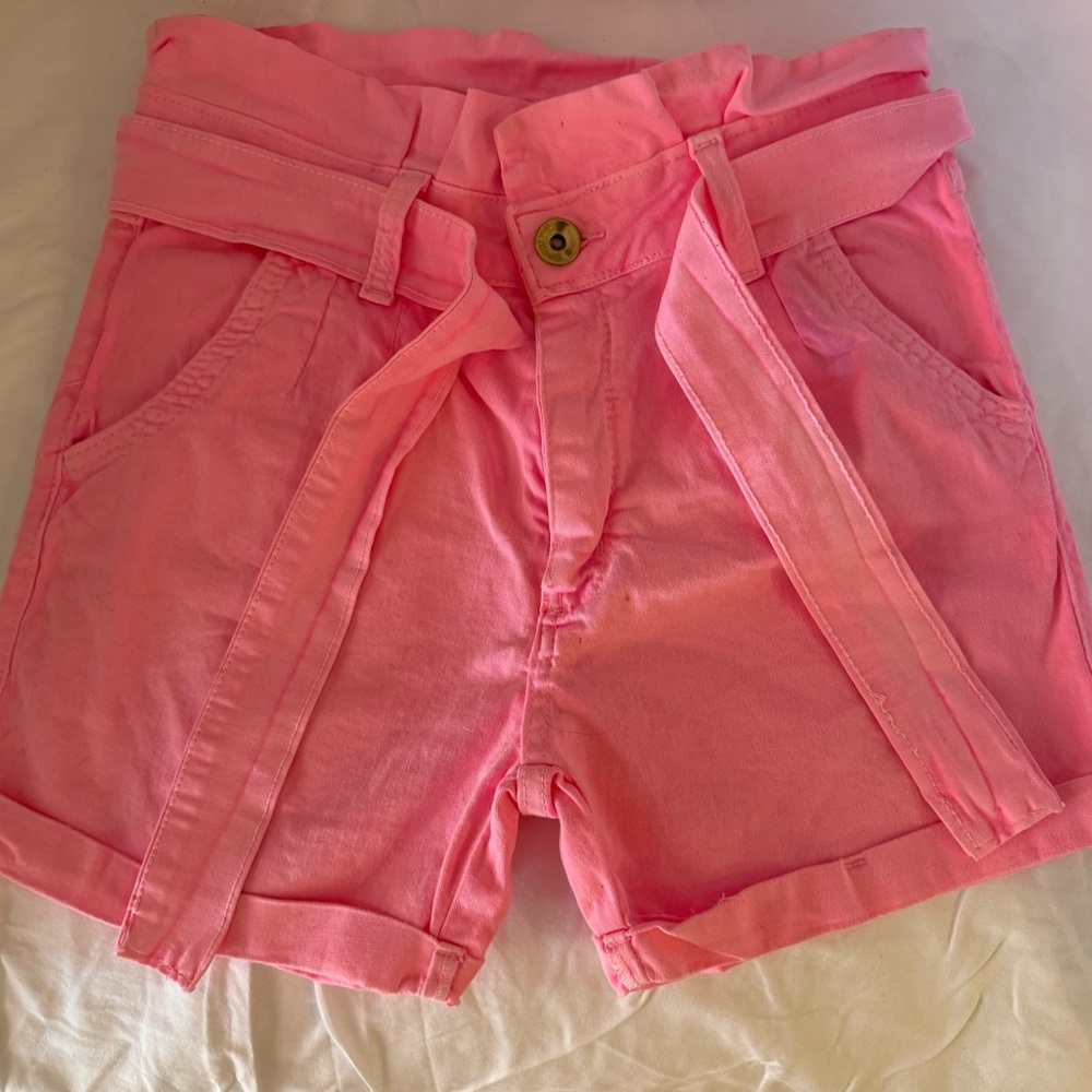 Luxe Pink High Waist Shorts